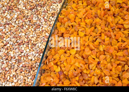 Dried fruits and nuts at the Spice Market in Istanbul Stock Photo