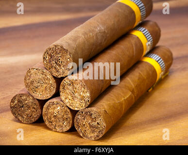 The Cuban cigars, hand made Stock Photo