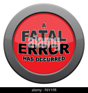 A fatal error icon isolated on a white background Stock Photo
