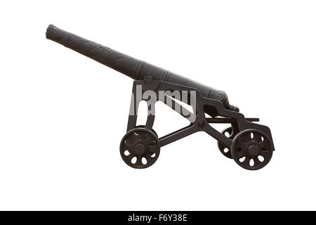 cut out image of a single military artillery gun Stock Photo