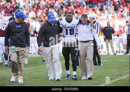 Philadelphia, Pennsylvania, USA. 21st Nov, 2015. Memphis WR, RODERICK PROCTOR is carried off of the field during the game against Temple played at Lincoln Financial Field in Philadelphia Pa Credit:  Ricky Fitchett/ZUMA Wire/Alamy Live News Stock Photo