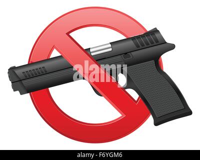 No weapon sign on a white background. Stock Vector