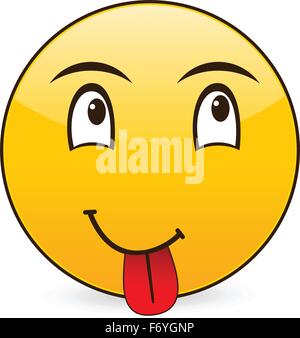 Emoticon icon on a white background. Vector illustration. Stock Vector