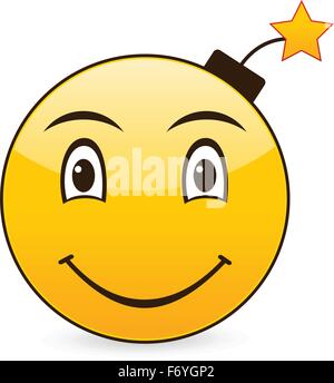 Emoticon icon on a white background. Vector illustration. Stock Vector
