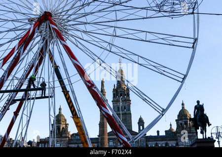 Glasgow, UK. 22nd November, 2015. As a start to the festive season  many people began their Christmas shopping in Buchanan Street, Glasgow - also known as Glasgow's Style Mile. To add to the seasonal festivities, while George Square was being decorated, Glasgow City Council organised a Xmas Carnival of over 400 musicians, dancers and actors in fancy dress, in a city centre procession after performing in the Style Mile. Credit:  Findlay/Alamy Live News Stock Photo