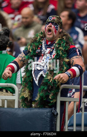 Houston, Texas, USA. 22nd Nov, 2015. The Ultimate Houston Texans fan gets fired up during the 2nd quarter of an NFL game between the Houston Texans and the New York Jets at NRG Stadium in Houston, TX on November 22nd, 2015. Credit:  Trask Smith/ZUMA Wire/Alamy Live News Stock Photo