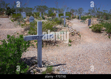 Tombstone, Arizona, USA, April 6, 2015, Boot Hill Cemetery, old western town home of Doc Holliday and Wyatt Earp and Gunfight at the O.K. Corral Stock Photo