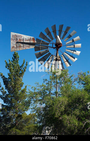 Tombstone, Arizona, USA, April 6, 2015, vintage windmill Stock Photo