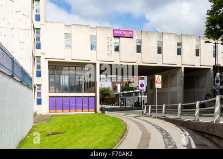 Faraday Building Bridge, Sackville Street, on the former UMIST campus, University of Manchester, Manchester, England, UK Stock Photo