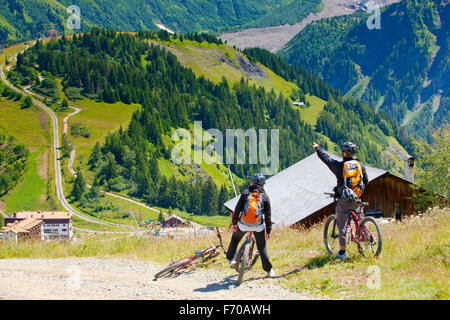 Couple mountain Chamonix Stock Photo