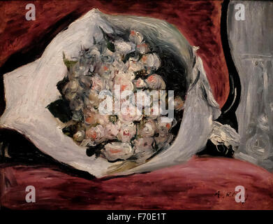 Bouquet in a Theatre Box - Pierre-Auguste Renoir Stock Photo