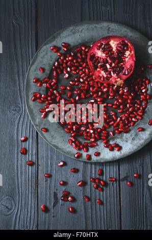 Close up of fresh organic pomegranate seeds Stock Photo