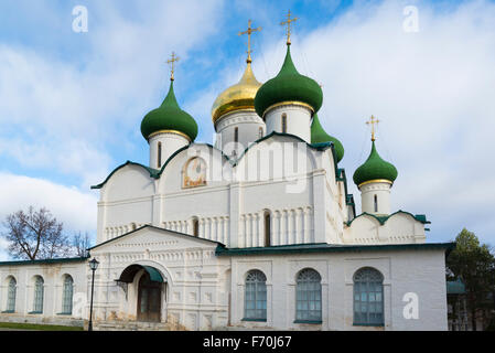 Transfiguration Cathedral in St. Euthymius monastery at Suzdal was built the 16th century. Golden Ring of Russia Travel Stock Photo