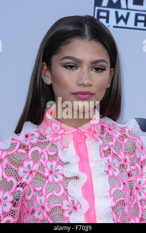 Los Angeles, USA. 22nd Nov, 2015. Zendaya at arrivals for 2015 American Music Awards - Arrivals 2, Microsoft Theater, Los Angeles, CA November 22, 2015. Credit:  Everett Collection Inc/Alamy Live News Stock Photo