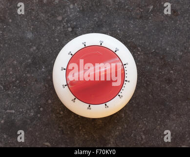 Old timer in a marble kitchen, isolated Stock Photo