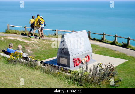 RAF WW2 memorial to the crews lost in Bomber command, Beachy Head, East Sussex Stock Photo