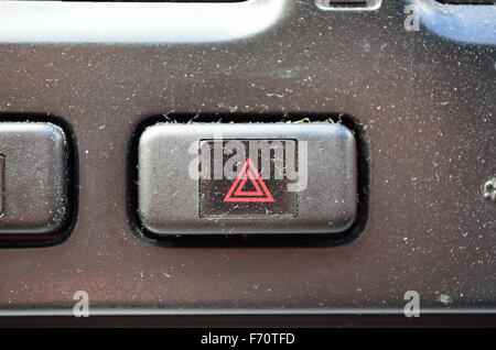 car hazard light button Stock Photo