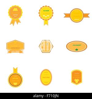 set of labels for honey products Stock Vector