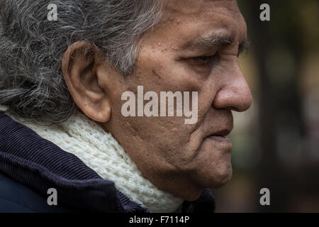 London, UK. 23rd November, 2015. Aravindan Balakrishnan from the alleged extreme left-wing Maoist cult arrives at Southwark Crown Court to continue his trial on slavery charges and multiple counts of indecent assault Credit:  Guy Corbishley/Alamy Live News Stock Photo