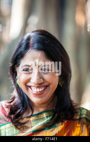 Kavita Krishnamurti, Kavita Krishnamurthy, Kavita Subramaniam, Sharada, Indian playback singer, classical singer, India, Asia Stock Photo