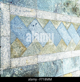 in   asia  bangkok thailand abstract pavement cross stone step in the    temple  reflex Stock Photo