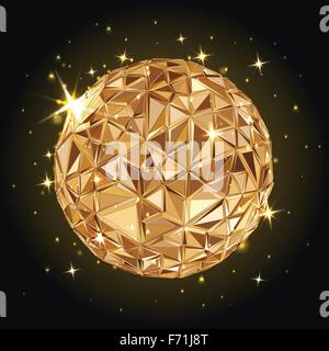 Geometric Disco ball Stock Vector