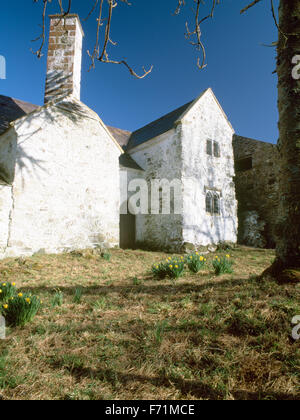 Hafoty Tudor hall house, Llansadwrn, Anglesey, North Wales, UK Stock Photo