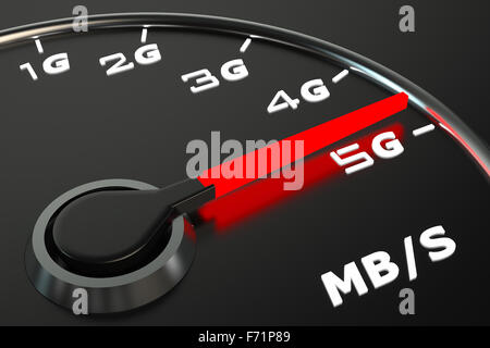 Wireless network speed evolution concept Stock Photo