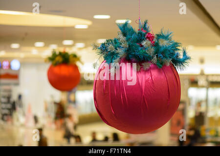 nice and big red ball  decorations for Christmas Stock Photo