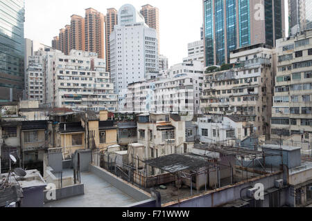 hong kong building architecture old building Stock Photo