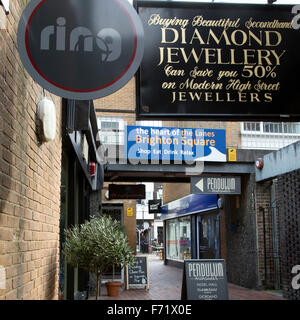 Discount jewellery sign in the Lanes at Brighton Stock Photo