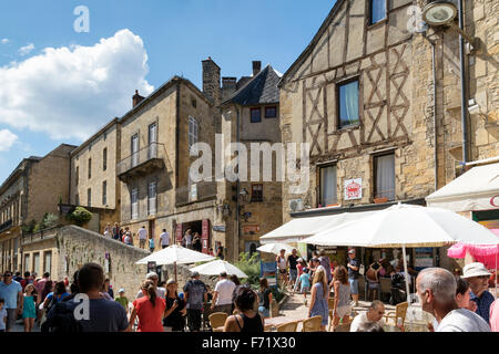 The medieval town of Sarlat-la-Caneda in Southwest France Stock Photo