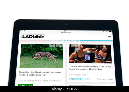 The Lad Bible website viewed on an Apple iPad Air Stock Photo