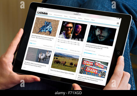 The Lad Bible website viewed on an Apple iPad Air Stock Photo