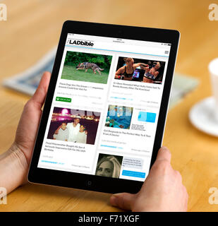 The Lad Bible website viewed on an Apple iPad Air Stock Photo