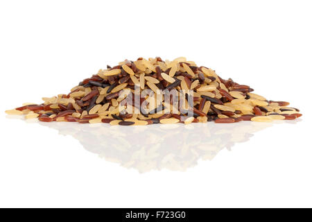 Wild rice mix isolated on a white background Stock Photo