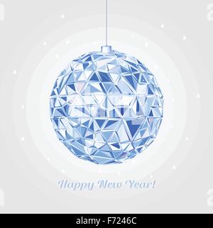 Geometric christmas ball. Holidays Background Stock Vector