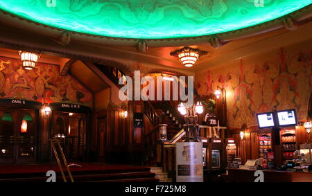 Interior Pathé Tuschinski, an Art Nouveau film theater in Amsterdam, Netherlands, location of IDFA film festival November 2015 Stock Photo