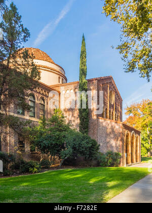 Front elevation of exterior entrance to Kendall Hall, California State University Chico, Chico, California. Kendall Hall houses Stock Photo