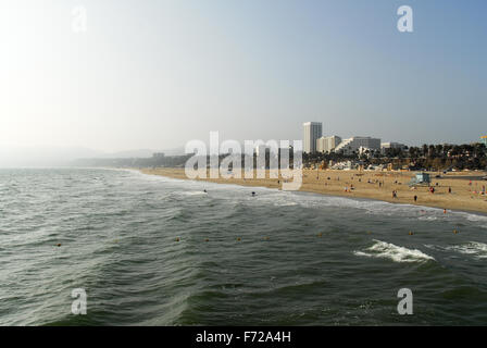 Santa Monica Beach in Los Angeles, California, USA. Stock Photo