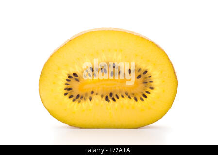 fresh kiwi fruit section on a white background close up Stock Photo