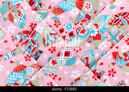 Japanese pattern origami paper texture background Stock Photo