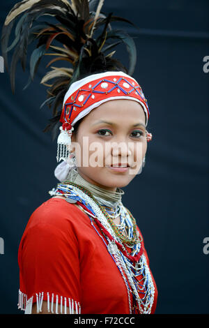 Woman standing in traditional dress, meghalaya, india, asia, mr#786 Stock Photo