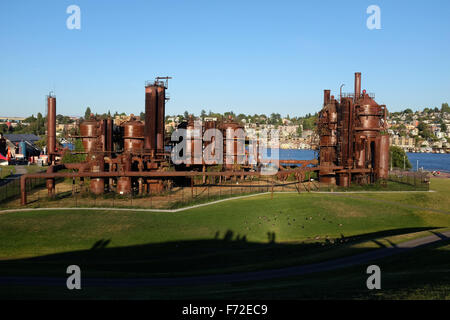 The old gasification plant, Gas Works Park in Seattle, Washington state, USA Stock Photo
