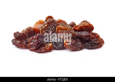 Brown natural seedless raisins from California. Sun-dried untreated grapes. Retouched, large depth of field Stock Photo