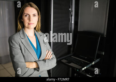 Confident technician looking at camera Stock Photo