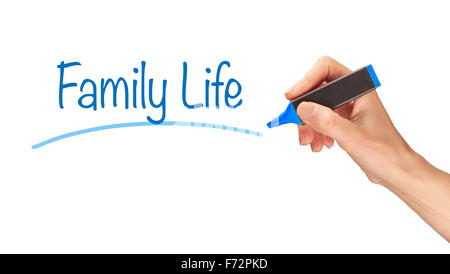 Family Life, Induction Training headlines concept. Stock Photo