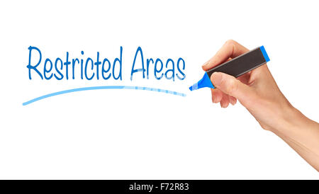 Restricted Areas, Induction Training headlines concept. Stock Photo