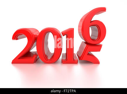 3d 2016. 2015-2016 change represents the new year 2016, three-dimensional rendering. Stock Photo