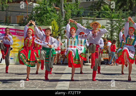 Traditional folk dance festival at Bodrum, Turkey. Stock Photo